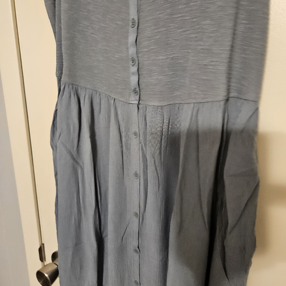 Frye Gray Button Front Dress - Picture 3 of 5